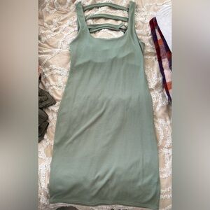 Top shop muted green stretchy dress